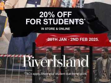 River Island 20% off for students*